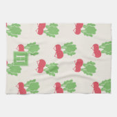 Folk Art Radish Scatter キッチンタオル (横)