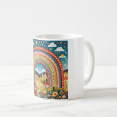 Folk Art Rainbow Mug コーヒーマグカップ (正面右)
