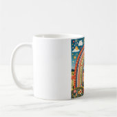 Folk Art Rainbow Mug コーヒーマグカップ (左)