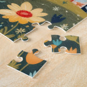 Folk Art Rainbow Village Puzzle ジグソーパズル (側面)