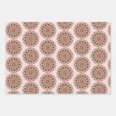 Folk art rosemaling gingerbread houses ラッピングペーパーシート (正面3)