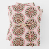 Folk art rosemaling gingerbread houses ラッピングペーパーシート (インサイチュ)