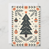 Folk Art Scandinavian Christmas Photo Holiday カード (裏面)