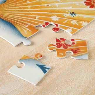 Folk Art  Seashell Puzzle ジグソーパズル