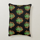 Folk Art Southwest Blooming Cactus With Doves アクセントクッション (裏面(縦))