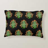 Folk Art Southwest Blooming Cactus With Doves アクセントクッション (裏面)