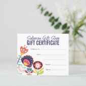 Folk Art Store Shop Gift Voucher Certificate (スタンド正面)