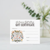 Folk Art Store Shop Gift Voucher Certificate (スタンド正面)