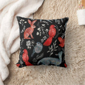 Folk-art style floral  pattern designs クッション (ブランケット)