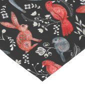 Folk-art style floral  pattern designs ショートテーブルランナー (コーナー)