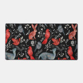 Folk-art style floral  pattern designs デスクマット (正面)