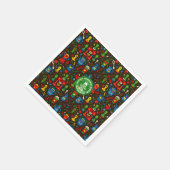 Folk coffee logo badge cafe スタンダードカクテルナプキン (角)