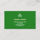Folk coffee logo badge with green contact back 名刺 (裏面)