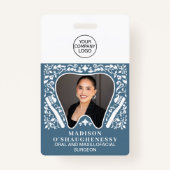 Folk Dentist logo Modern Business Photo バッジ (正面)