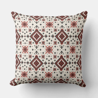 Folk Diamond Cross Stitch Seamless Pattern クッション