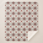 Folk Diamond Cross Stitch Seamless Pattern シェルパブランケット (正面)