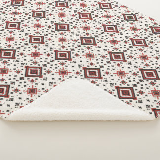 Folk Diamond Cross Stitch Seamless Pattern シェルパブランケット