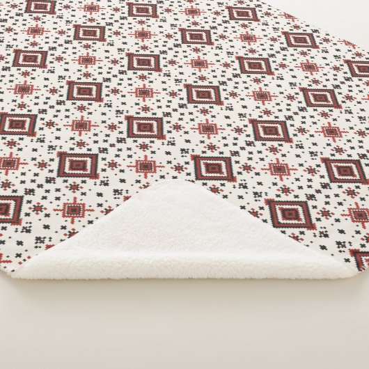 Folk Diamond Cross Stitch Seamless Pattern シェルパブランケット (3/4)