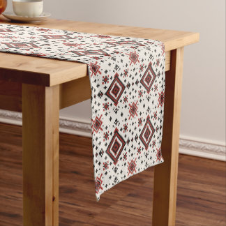 Folk Diamond Cross Stitch Seamless Pattern ミディアムテーブルランナー