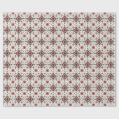 Folk Diamond Cross Stitch Seamless Pattern ラッピングペーパー (フラット)