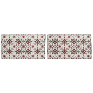 Folk Diamond Cross Stitch Seamless Pattern 枕カバー