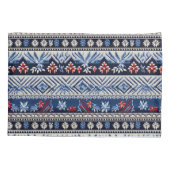 Folk Embroidery Stripe Pattern 枕カバー (裏面)