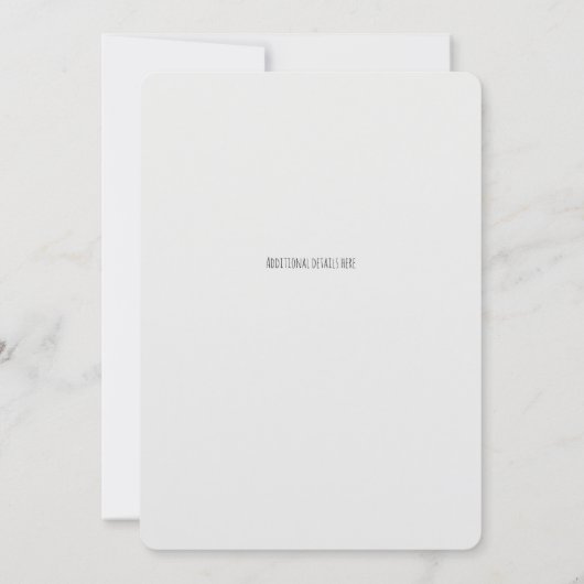 Folk Embroidery Style Drawn Wedding Invitation 招待状 (裏面)