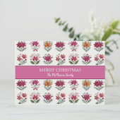 Folk Floral Christmas  シーズンカード (スタンド正面)