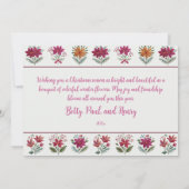 Folk Floral Christmas  シーズンカード (裏面)