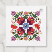 Folk Floral Wedding Custom Design フェイバータグ (裏面)