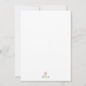 Folk Floral Wedding Thank You Minimal Design サンキューカード (裏面)