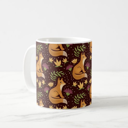 Folk Foxes Mug コーヒーマグカップ (正面左)
