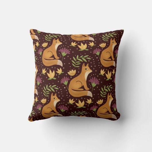 Folk Foxes Spiral クッション (裏面)