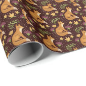 Folk Foxes Spiral ラッピングペーパー (ロールコーナー)