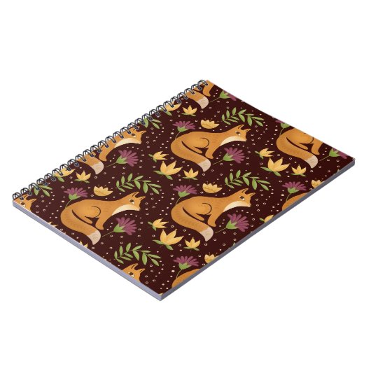 Folk Foxes Spiral Notebook ノートブック (左側)