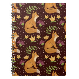 Folk Foxes Spiral Notebook ノートブック