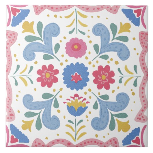 Folk Garden Watercolor タイル (正面)