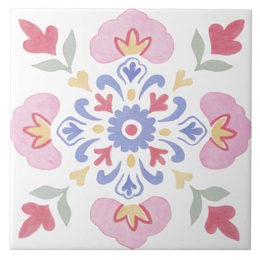 Folk Garden Watercolor タイル (正面)