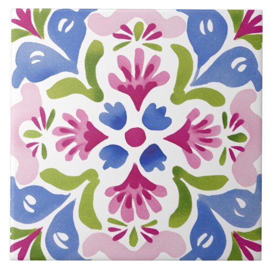 Folk Garden Watercolor タイル (正面)