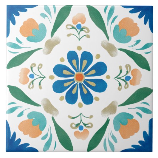 Folk Garden Watercolor タイル (正面)