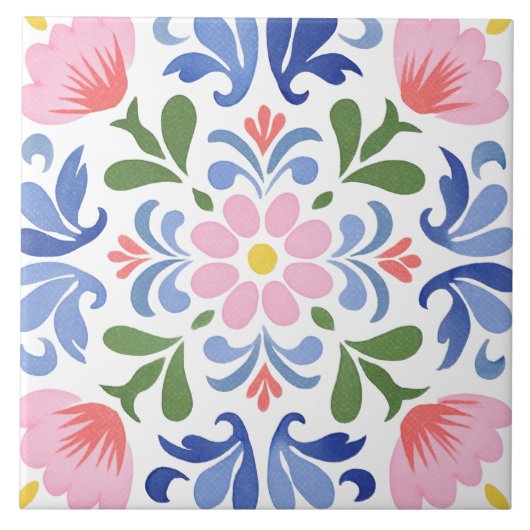 Folk Garden Watercolor タイル (正面)