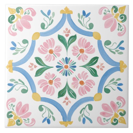 Folk Garden Watercolor タイル (正面)