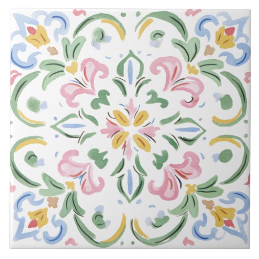 Folk Garden Watercolor タイル (正面)