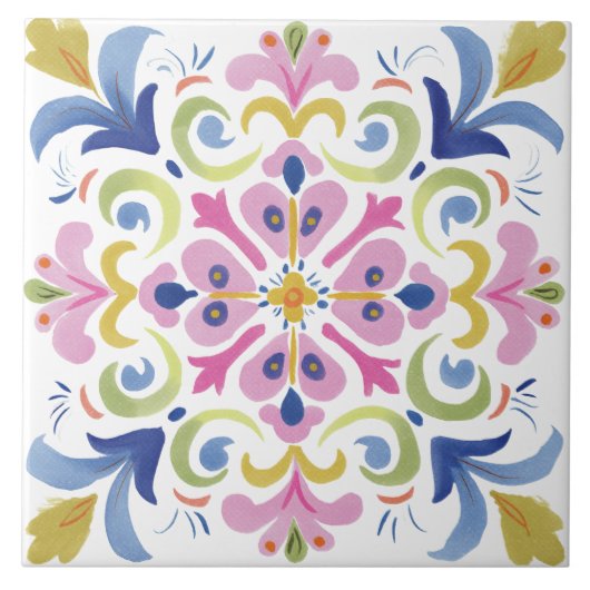 Folk Garden Watercolor タイル (正面)