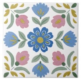 Folk Garden Watercolor タイル