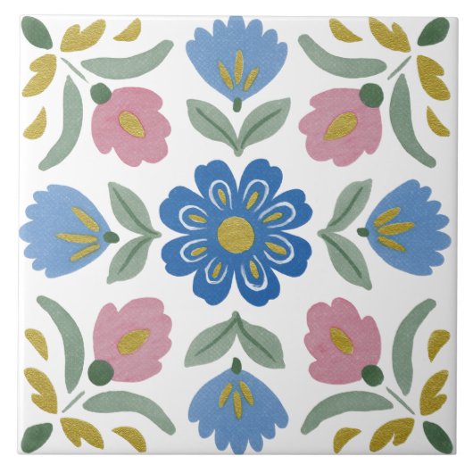 Folk Garden Watercolor タイル (正面)