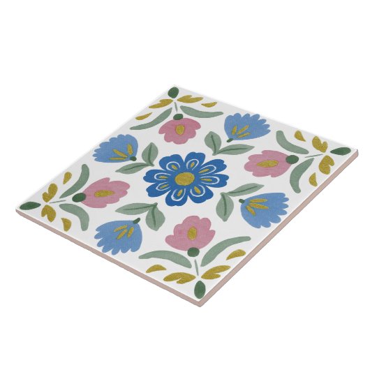 Folk Garden Watercolor タイル (側面)