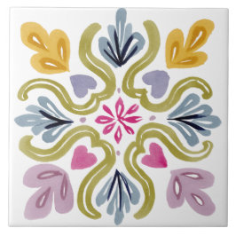 Folk Garden Watercolor タイル