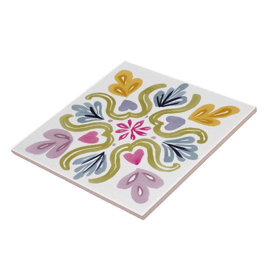 Folk Garden Watercolor タイル (側面)