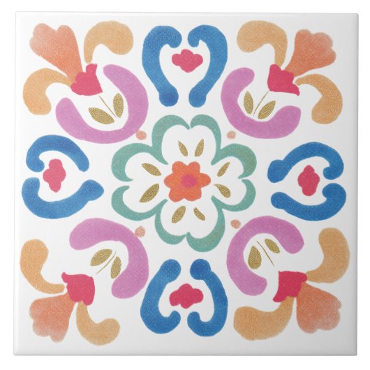 Folk Garden Watercolor タイル (正面)